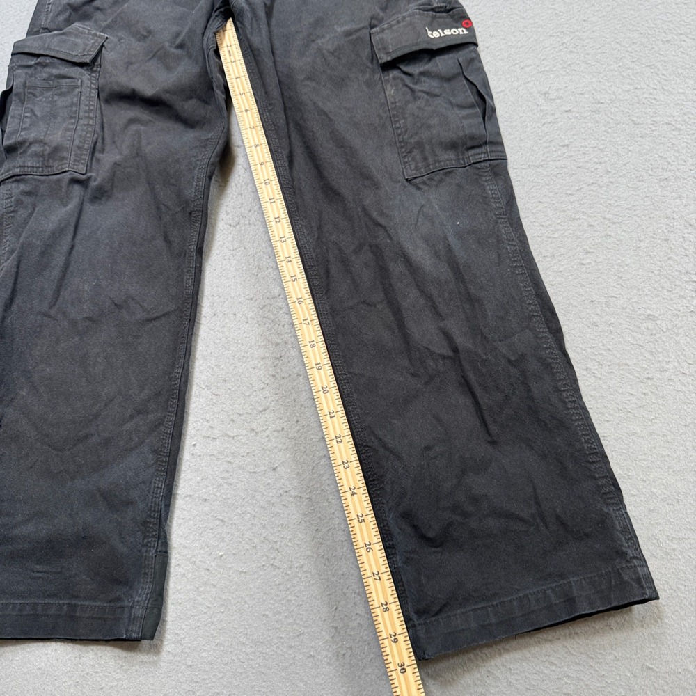 Tough Duck Cargo Pants Men's 38x30 Black Faded Canvas Relaxed Fit Utility Rugged - Picture 5 of 9